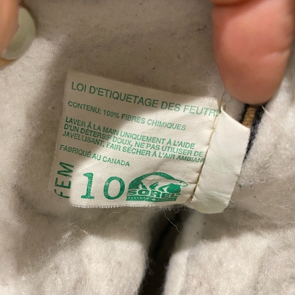 Sorel Women’s Kaufmam Canada Black Lined Rubber Fur Top Lace Up Snow Boots-10 - Picture 9 of 16